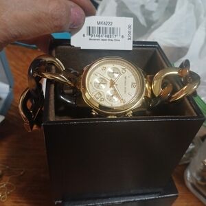 Michael Kors Gold Watch with Black Chain